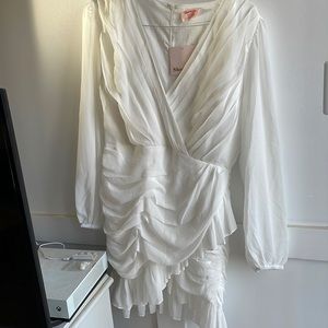 NWT Showpo white long sleeve dress